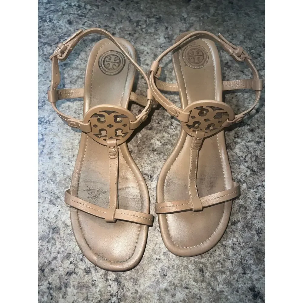 Tory Burch Miller Wedge Sandals Size 7.5